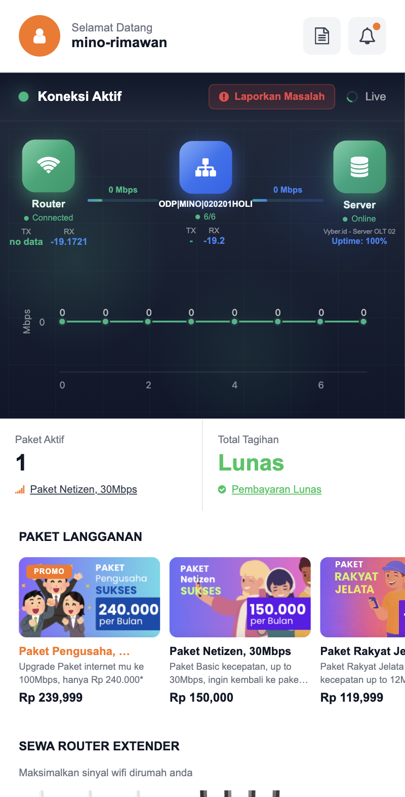 Manajemen Pelanggan ISP — Vyber.id Manager